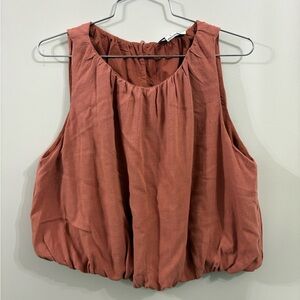 NWOT Boutique Sleeveless Gathered/ Blouson Waist